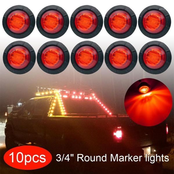 10x 3/4 "red small round side marker lights 3 led button lamps truck lorry rv 12v csv1
10x 3/4 "red small round side marker lights 3 led button lamps truck lorry rv 12v csv1