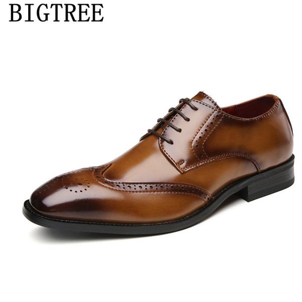 brogue shoes men classic italian brand mens formal shoes genuine leather coiffeur brown dress men office wedding dress, Black
brogue shoes men classic italian brand mens formal shoes genuine leather coiffeur brown dress men office wedding dress, Black