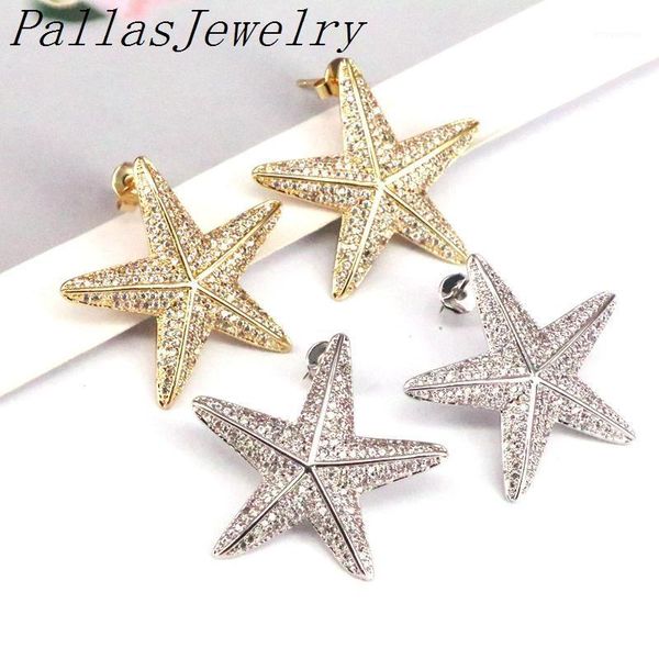 5pairs, 30mm gold silver color cz micro pave star stud-earrings wedding jewelry brincos romantic zirconia for girl women gift1, Golden;silver
5pairs, 30mm gold silver color cz micro pave star stud-earrings wedding jewelry brincos romantic zirconia for girl women gift1, Golden;silver