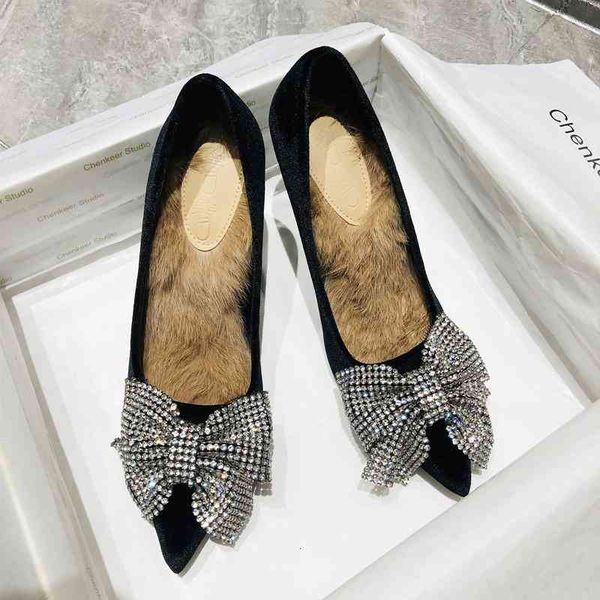 shoes autumn dress and winter bowknot pointed stiletto suede single wild large size working women's, Black
shoes autumn dress and winter bowknot pointed stiletto suede single wild large size working women's, Black