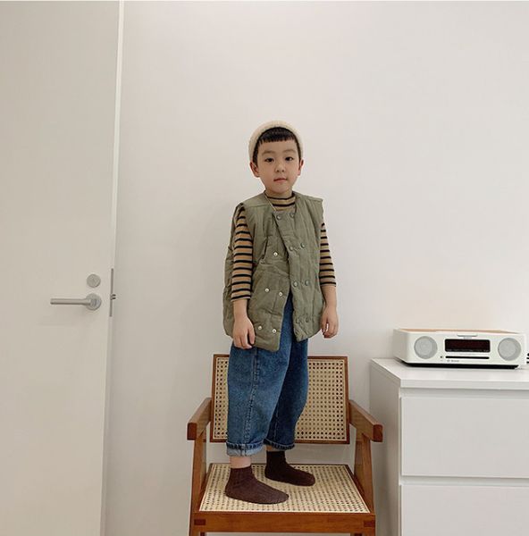 korean style boys and girls solid color cotton quilted waistcoats 2-7 years kids casual soft all-match vests 201109, Camo
korean style boys and girls solid color cotton quilted waistcoats 2-7 years kids casual soft all-match vests 201109, Camo