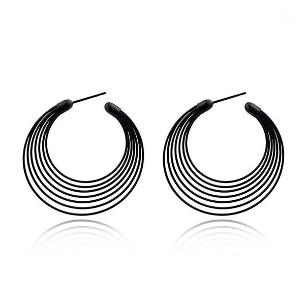 hoop & huggie 1pair personality black multi layer endless circle earrings for women simple hollow big round jewelry e395-21, Golden;silver
hoop & huggie 1pair personality black multi layer endless circle earrings for women simple hollow big round jewelry e395-21, Golden;silver