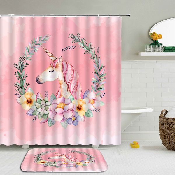 2pc unicorn cartoon shower curtains set bathroom waterproof lovely polyester cloth with non-slip floor mat bath curtain set
2pc unicorn cartoon shower curtains set bathroom waterproof lovely polyester cloth with non-slip floor mat bath curtain set