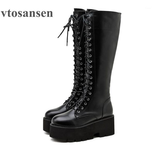 new shoes chunky platform heels pu leather knee high boots women retro punk long boots woman lace up booties mujer 2020 new fall1, Black
new shoes chunky platform heels pu leather knee high boots women retro punk long boots woman lace up booties mujer 2020 new fall1, Black