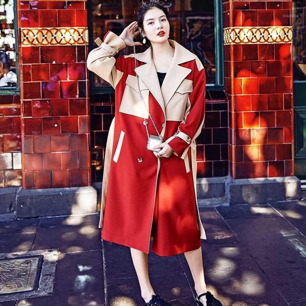 2020 spring new designer brand high waist tie long contrast color suit collar windbreaker female1, Tan;black
2020 spring new designer brand high waist tie long contrast color suit collar windbreaker female1, Tan;black