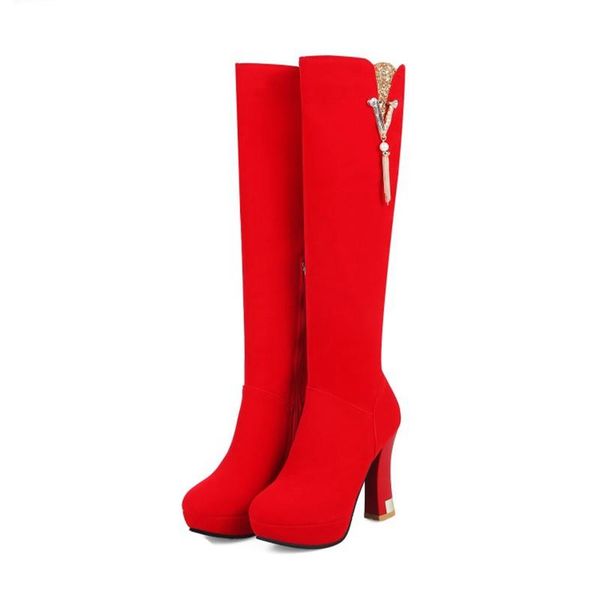 boots blxqpyt winter women knee bootie ladies elegant square root snow suede warm shoes woman chaussures femme k1-5, Black
boots blxqpyt winter women knee bootie ladies elegant square root snow suede warm shoes woman chaussures femme k1-5, Black