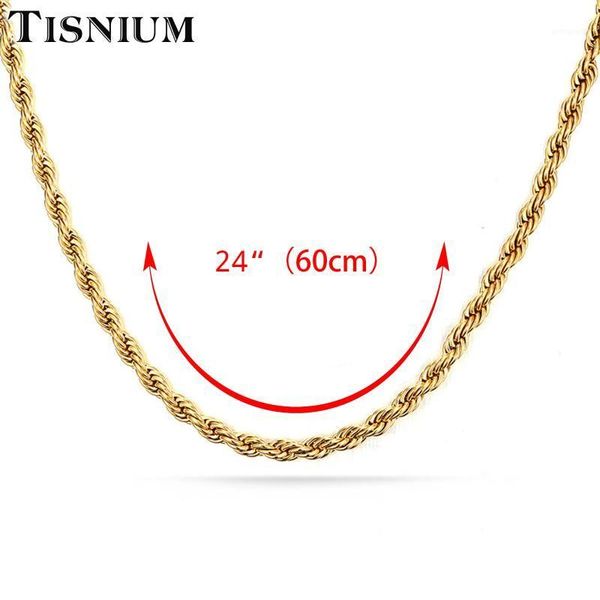 chains tisnium 3mm halloween friends gift goth choker men women necklace twisted rope chain gold color stainless steel jewelry link20211, Silver
chains tisnium 3mm halloween friends gift goth choker men women necklace twisted rope chain gold color stainless steel jewelry link20211, Silver