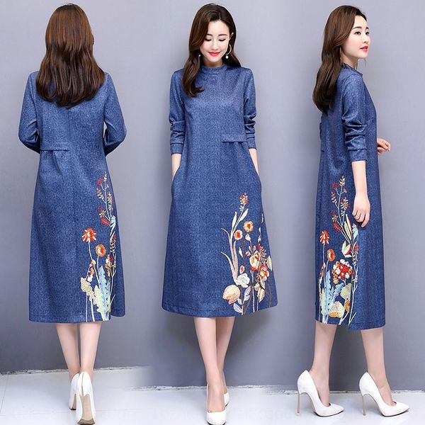dth1s put jeans mother sleeve 2020 new women autumn aged long skirt mom middle dress dress long style casual jeans skirt in national style l, Black;gray
dth1s put jeans mother sleeve 2020 new women autumn aged long skirt mom middle dress dress long style casual jeans skirt in national style l, Black;gray