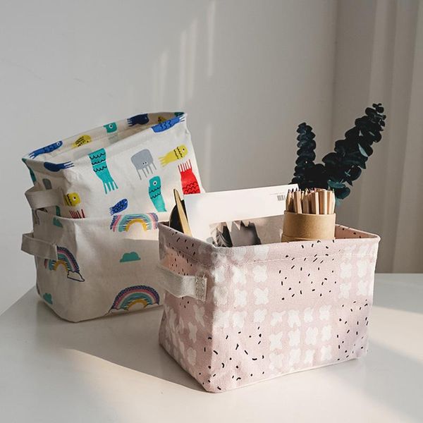 1pc waterproof sundries storage box multifunction cute printing cosmetics container cotton linen deskstorage basket foldable
1pc waterproof sundries storage box multifunction cute printing cosmetics container cotton linen deskstorage basket foldable