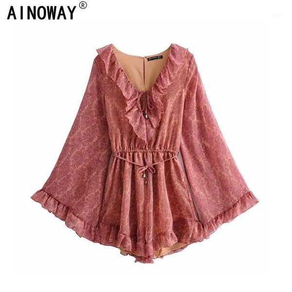 vintage chic women floral print v-neck ruffles boho bodysuits ladies long sleeve elestic waist chiffon rompers bohemian playsuit1, Black;white
vintage chic women floral print v-neck ruffles boho bodysuits ladies long sleeve elestic waist chiffon rompers bohemian playsuit1, Black;white