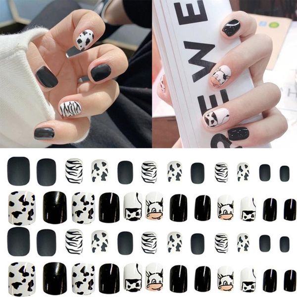 false nails 24pcs/box black white cow print fake coffin nail uv design gel full cover tips diy art manicure, Red;gold
false nails 24pcs/box black white cow print fake coffin nail uv design gel full cover tips diy art manicure, Red;gold