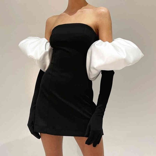 women party dress elegant bodycon female bubble sleeve strapless cold shoulder mini tight dress short black year, Black;gray
women party dress elegant bodycon female bubble sleeve strapless cold shoulder mini tight dress short black year, Black;gray