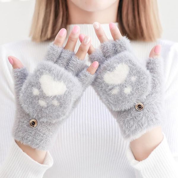 winter warm soft fur knit mittens women flip half finger plush thick cute cartoon cat claw touch screen driving gloves i1, Blue;gray
winter warm soft fur knit mittens women flip half finger plush thick cute cartoon cat claw touch screen driving gloves i1, Blue;gray