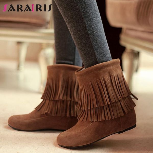 sarairis big size 33-43 ladies winter warm fur boots snow boots women height increasing low heels fringe plush ankle shoes woman, Black
sarairis big size 33-43 ladies winter warm fur boots snow boots women height increasing low heels fringe plush ankle shoes woman, Black