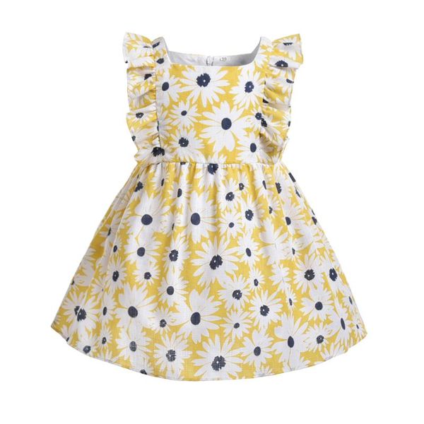 little toddler baby girls summer ruffles dress casual sleeveless flower sweet daisy print back zipper a-line princess dresses, Red;yellow
little toddler baby girls summer ruffles dress casual sleeveless flower sweet daisy print back zipper a-line princess dresses, Red;yellow