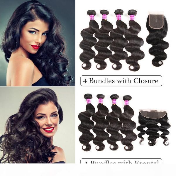 brazilian maiaysian peruvian body wave raw virgin human hair 4 bundles with lace closure frontal ear to ear remy human hair weaves, Black
brazilian maiaysian peruvian body wave raw virgin human hair 4 bundles with lace closure frontal ear to ear remy human hair weaves, Black
