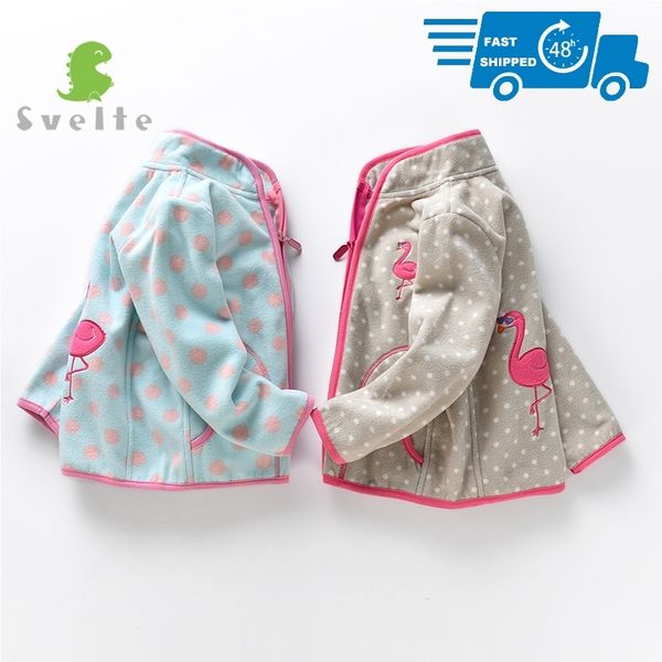 svelte for 2-7 y girls soft fleece jacket cute polka dot pink blue coat with red flamingo embroidery children spring autumn y200901, Blue;gray
svelte for 2-7 y girls soft fleece jacket cute polka dot pink blue coat with red flamingo embroidery children spring autumn y200901, Blue;gray