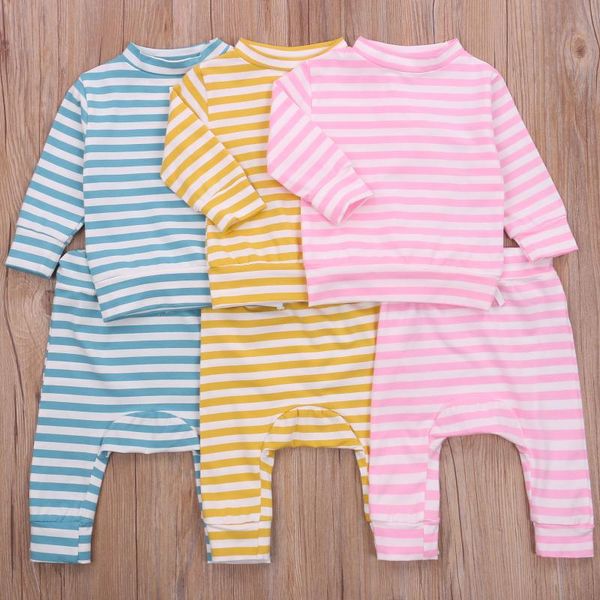 canis kids baby 2-piece outfit set long sleeve striped pants set for children boys girls, White
canis kids baby 2-piece outfit set long sleeve striped pants set for children boys girls, White