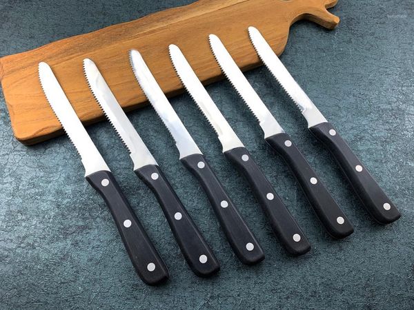 6 pieces 12 pieces stainless steel steak knife black handle dinner knife set restaurant tableware set steak knives1
6 pieces 12 pieces stainless steel steak knife black handle dinner knife set restaurant tableware set steak knives1
