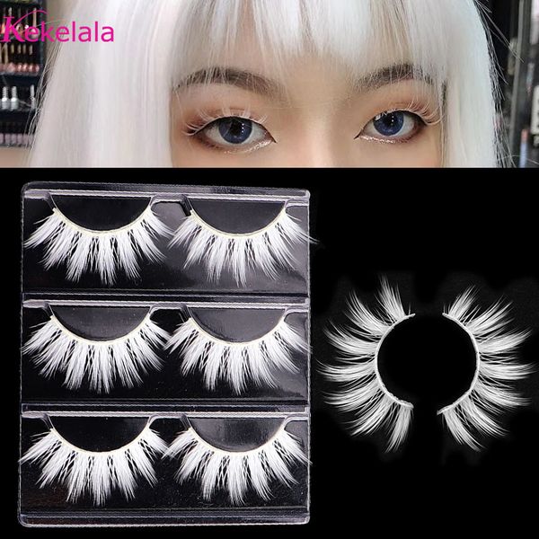 kekelala 3 pairs silk 3d mink white eyelashes vegan soft fluffy cosplay halloween cartoon white lashes extension makeup beauty
kekelala 3 pairs silk 3d mink white eyelashes vegan soft fluffy cosplay halloween cartoon white lashes extension makeup beauty
