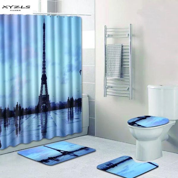 xyzls paris tower printed shower curtain set polyester waterproof mildewproof bath curtain 180x180cm with bathroom mat set
xyzls paris tower printed shower curtain set polyester waterproof mildewproof bath curtain 180x180cm with bathroom mat set
