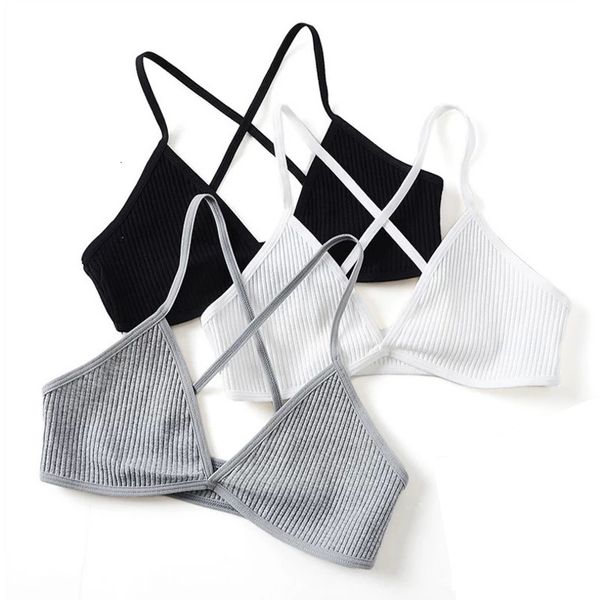 women ribbed bra femme underwear wireless cross back v neck women's bras comfort lady cotton bralette lingerie, Red;black
women ribbed bra femme underwear wireless cross back v neck women's bras comfort lady cotton bralette lingerie, Red;black