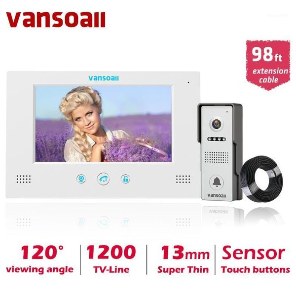 vansoall visual intercom doorbell 7'' tft lcd wired video door phone outdoor ir camera system support unlock with 30m cable1
vansoall visual intercom doorbell 7'' tft lcd wired video door phone outdoor ir camera system support unlock with 30m cable1