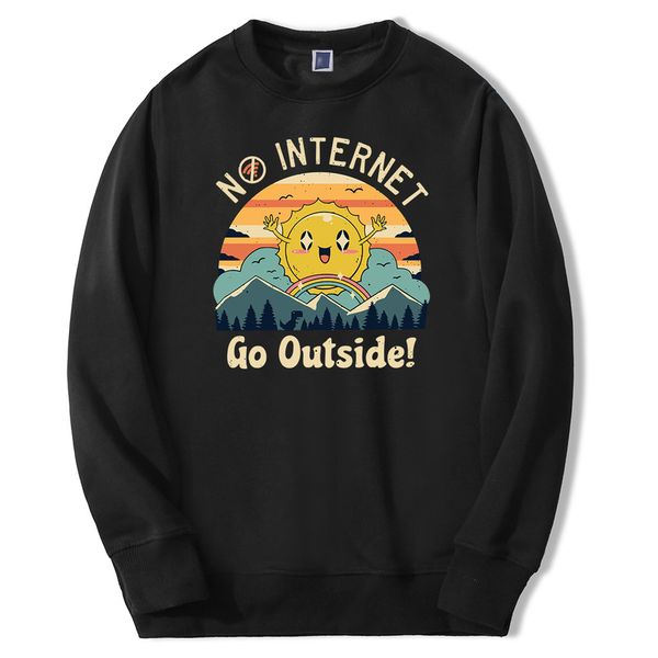 no internet go outside mens funny print sweatshirts hoodie fleece streetwear casual sportswear crewneck spring autumn sweatshirt, Black
no internet go outside mens funny print sweatshirts hoodie fleece streetwear casual sportswear crewneck spring autumn sweatshirt, Black