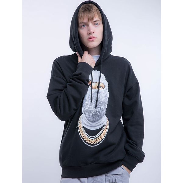 2021 new hip hop male masked oearl with hoodies for 0067, Black 
2021 new hip hop male masked oearl with hoodies for 0067, Black