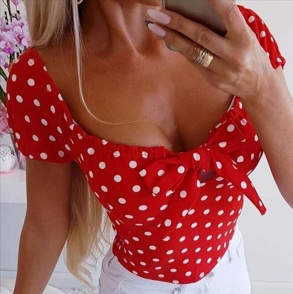 women boho dot print ruffle short sleeves shirt bowknot bandage slim blouse arrival ladies summer casual blouse s xl, White
women boho dot print ruffle short sleeves shirt bowknot bandage slim blouse arrival ladies summer casual blouse s xl, White