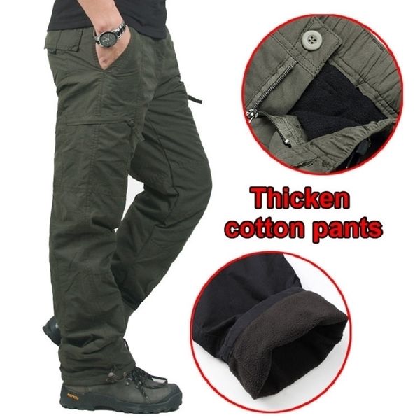 men's winter warm thick pant double layer fleece military army camouflage tactical cotton long trouser male baggy cargo pant men 201126, Black
men's winter warm thick pant double layer fleece military army camouflage tactical cotton long trouser male baggy cargo pant men 201126, Black