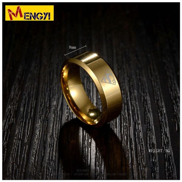 fashion titanium steel superman ring men, Silver
fashion titanium steel superman ring men, Silver