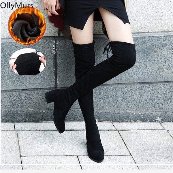 black elastic flock slim fit over the knee boots women 2020 autumn winter ladies high heel warm fur plush long thigh high botas
black elastic flock slim fit over the knee boots women 2020 autumn winter ladies high heel warm fur plush long thigh high botas