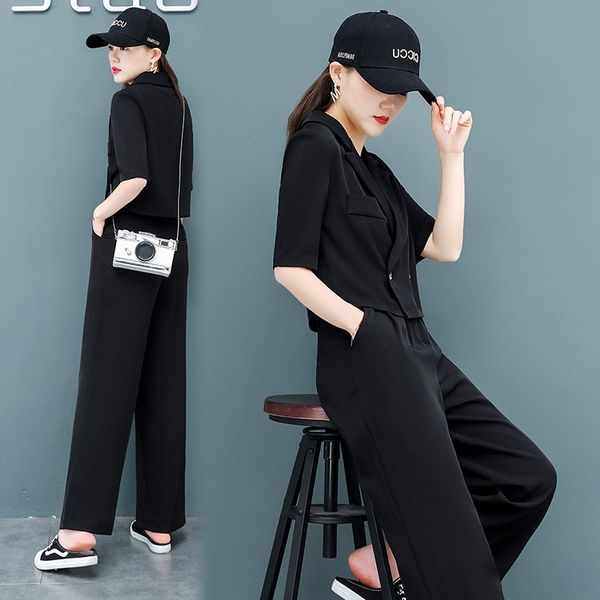 european style small business suit women's clothing 2020 new summer two-piece suit light mature graceful wide leg pants wide leg pants, Gray
european style small business suit women's clothing 2020 new summer two-piece suit light mature graceful wide leg pants wide leg pants, Gray