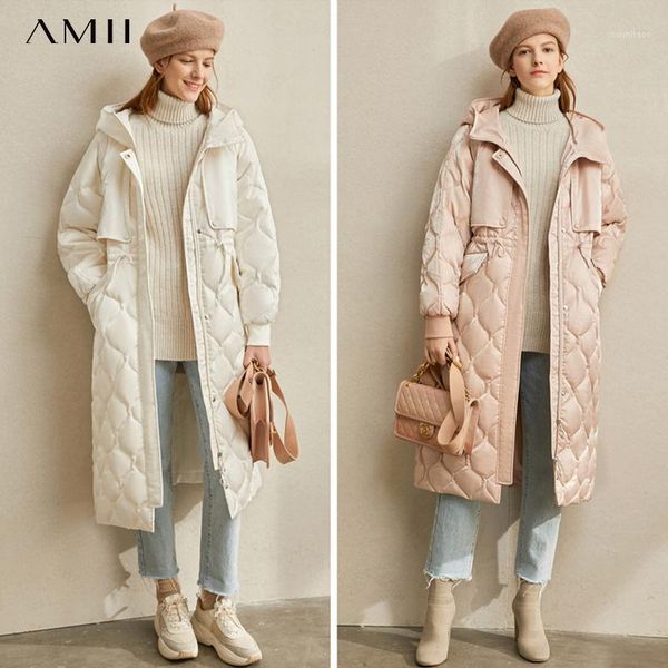 amii minimalism women winter thick hooded down coat fashion causal solid 90%white duck down calf-length female coat 119304171, Black
amii minimalism women winter thick hooded down coat fashion causal solid 90%white duck down calf-length female coat 119304171, Black