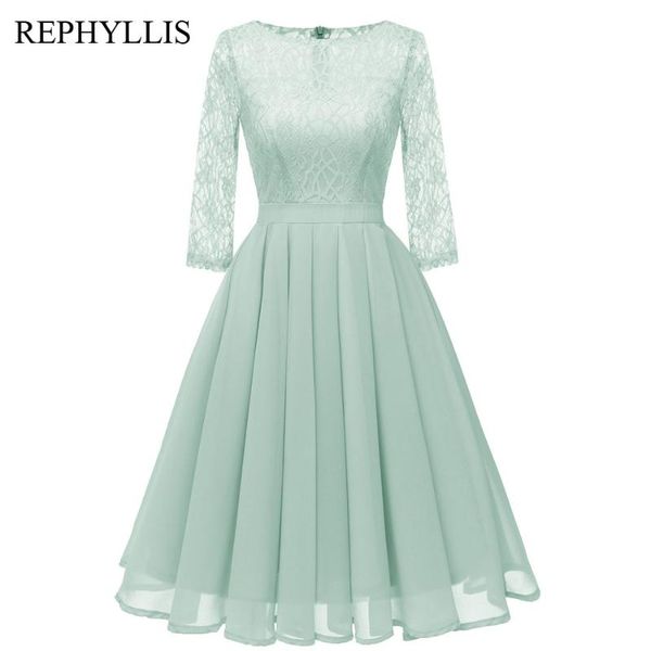 rephyllis women 2/3 sleeve round neck back see through lace chiffon cocktail party ceremony prom wedding a line dress, Black;gray
rephyllis women 2/3 sleeve round neck back see through lace chiffon cocktail party ceremony prom wedding a line dress, Black;gray