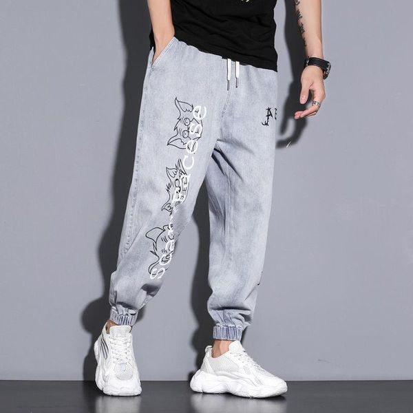 men's jeans autumn fashion cartoon cat graffiti gradient hip hop pants trendy patches jean loose wathet drawstring leggings pant, Blue
men's jeans autumn fashion cartoon cat graffiti gradient hip hop pants trendy patches jean loose wathet drawstring leggings pant, Blue