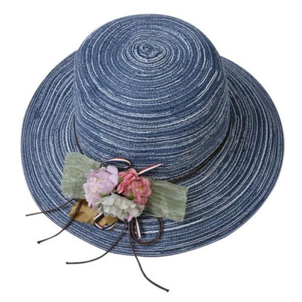 women ladies summer big wide brim straw hat floppy beach sun foldable cap, Blue;gray
women ladies summer big wide brim straw hat floppy beach sun foldable cap, Blue;gray