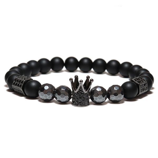 модные мужские браслет камень pave установка цирконий колонка crown brazalete для hombre природные матовый гематит braclet beads подарков, Black
модные мужские браслет камень pave установка цирконий колонка crown brazalete для hombre природные матовый гематит braclet beads подарков, Black