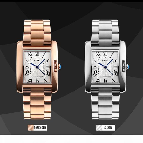 skmei fashion bracelet womens watch casual auto date rectangle stainless steel wrist watches relogio femenino horloge dames 1284, Slivery;brown
skmei fashion bracelet womens watch casual auto date rectangle stainless steel wrist watches relogio femenino horloge dames 1284, Slivery;brown