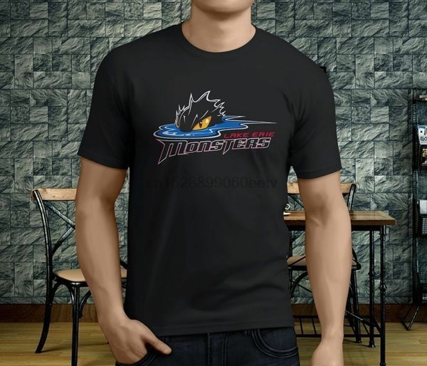 lake erie monsters hockey mens black t-shirt sport hooded sweatshirt hoodie