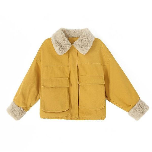 winter jacket popular new style cotton-padded jacket women's korean loose padded lamb wool short padded women, Black
winter jacket popular new style cotton-padded jacket women's korean loose padded lamb wool short padded women, Black