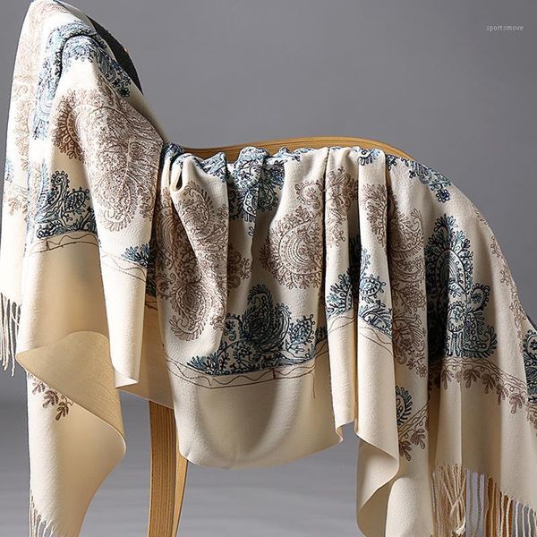 scarves 2021 winter warm solid scarf for women/lady soft wool shawls flower embroidery cashmere female wraps capes1, Blue;gray
scarves 2021 winter warm solid scarf for women/lady soft wool shawls flower embroidery cashmere female wraps capes1, Blue;gray