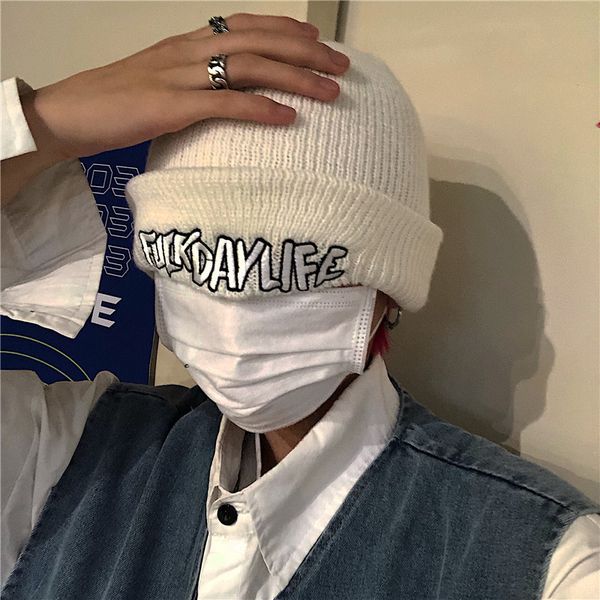 women men fashion korean streetwear embroidery knit winter spring autumn cap hat hip hop black solid white knitted beanie punk, Blue;gray
women men fashion korean streetwear embroidery knit winter spring autumn cap hat hip hop black solid white knitted beanie punk, Blue;gray