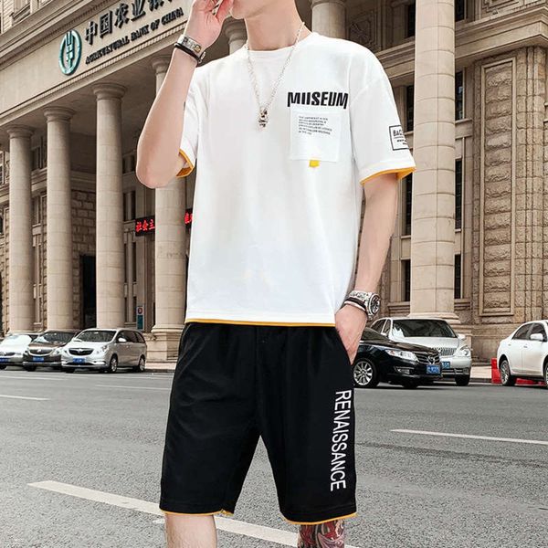 casual short sleeve t-shirt 5-point shorts sports suit men's summer two piece set korean fashion running handsome, Gray
casual short sleeve t-shirt 5-point shorts sports suit men's summer two piece set korean fashion running handsome, Gray