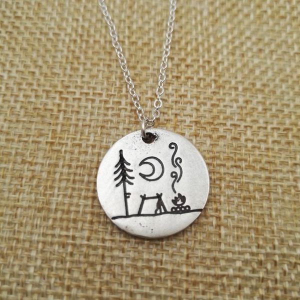 pendant necklaces 2pcs lovely camping under a big bright moon necklace outdoor jewelry lsimple life gifts for campers, Silver
pendant necklaces 2pcs lovely camping under a big bright moon necklace outdoor jewelry lsimple life gifts for campers, Silver