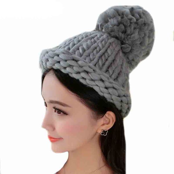 winter wool hand coarse beanies knitted hat for women solid casual cotton acrylic rushed new fashion female, Blue;gray
winter wool hand coarse beanies knitted hat for women solid casual cotton acrylic rushed new fashion female, Blue;gray