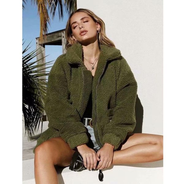 women's fur & faux autumn women lamb wool coat long sleeve pocket winter elegant thick warm furry coats jackets fluffy female, Black
women's fur & faux autumn women lamb wool coat long sleeve pocket winter elegant thick warm furry coats jackets fluffy female, Black