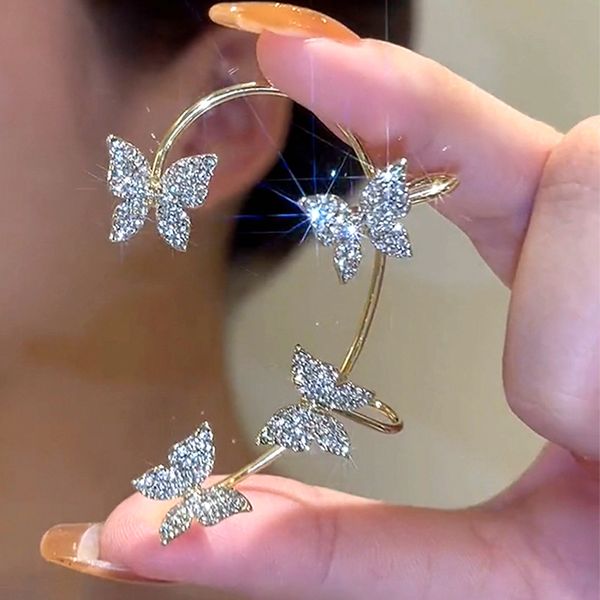 10pcs fashion butterfly ear clips without piercing for women shiny zircon earrings wedding party jewelry gifts, Silver
10pcs fashion butterfly ear clips without piercing for women shiny zircon earrings wedding party jewelry gifts, Silver