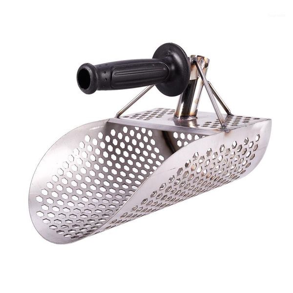 sand scoop for metal detecting, stainless steel with hexahedron 7mm holes for beach treasure hunting plastic handle1
sand scoop for metal detecting, stainless steel with hexahedron 7mm holes for beach treasure hunting plastic handle1